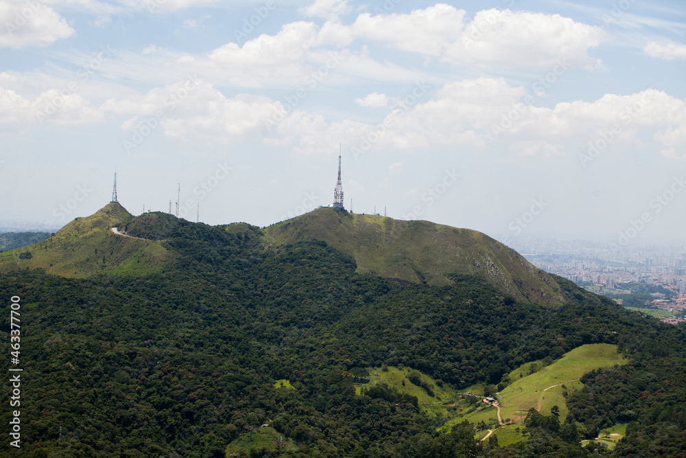 Aerial view of green forest. Pico do Jaraguá, Sao Paulo. High quality photo Aerial view of green forest. Pico do Jaraguá, Sao Paulo. High quality photo