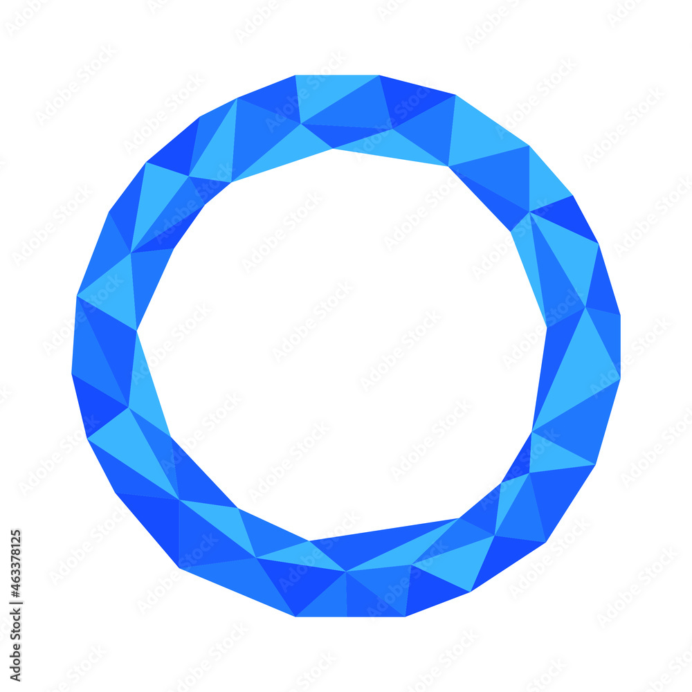 Polygonal geometric crystal ring symbol suitable for best award or celebration.
