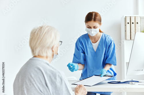 nurse and patient Hospital visit checkup
