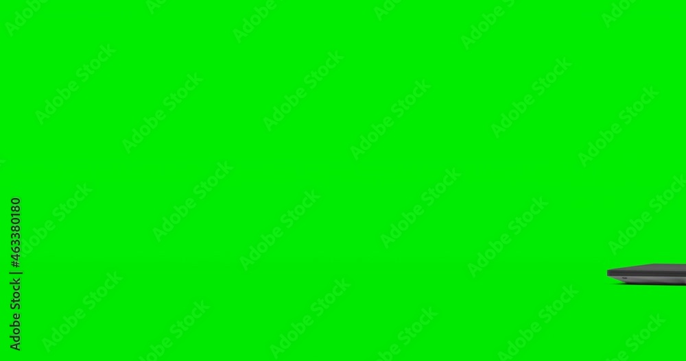 Laptop blank screen opening with the screen switching on - isolated on white. Green screen and alpha matte for laptop and screen included Laptop blank screen opening with the screen switching on - isolated on white. Green screen and alpha matte for laptop and screen included