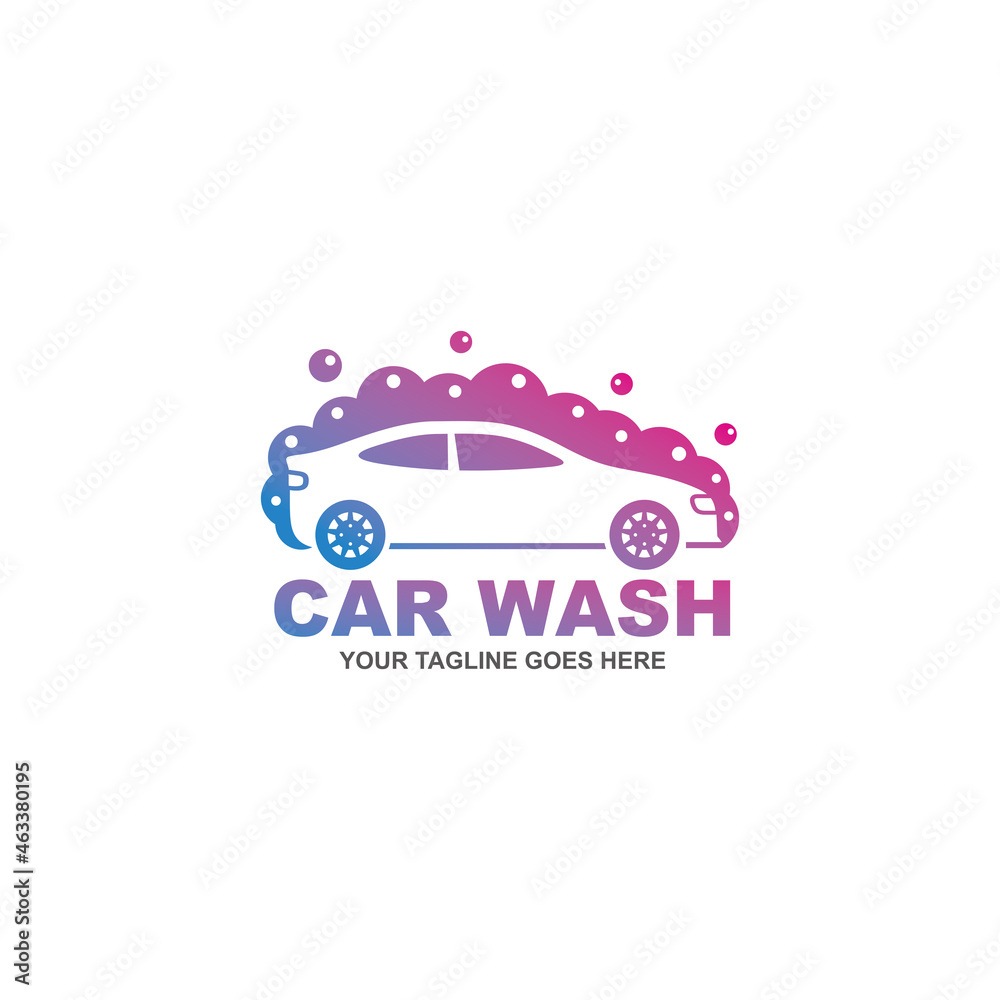 Car wash simple flat logo vector Car wash simple flat logo vector