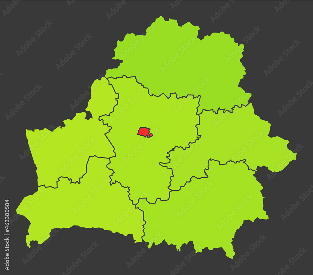 Belarus population heat map as color density illustration Stock