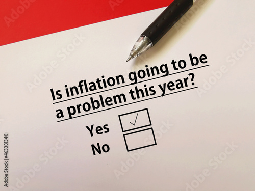 Questionnaire about inflation photo