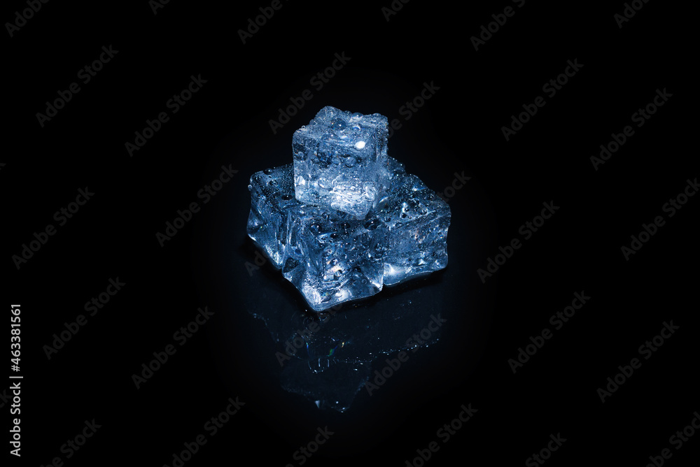 Ice crystal cubes, space for text or design. Ice crystal cubes, space for text or design.