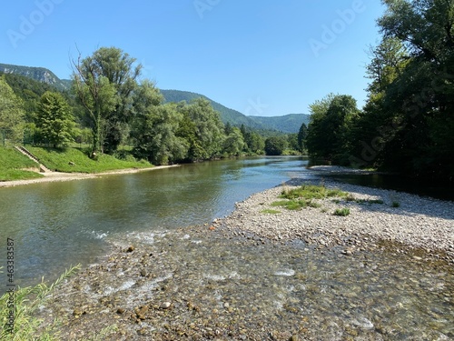 The confluence of the Kupica and the Kupa River, Brod na Kupi - Gorski kotar, Croatia (Ušće Kupice u rijeku Kupu ili Utok rijeke Kupice u Kupu, Brod na Kupi - Gorski kotar, Hrvatska)