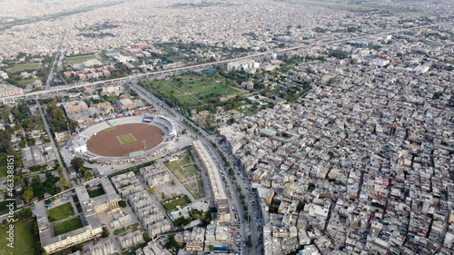 Stadium road - aerial view of the city - Rawalpindi 