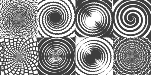 Hypnotic swirl symbols
