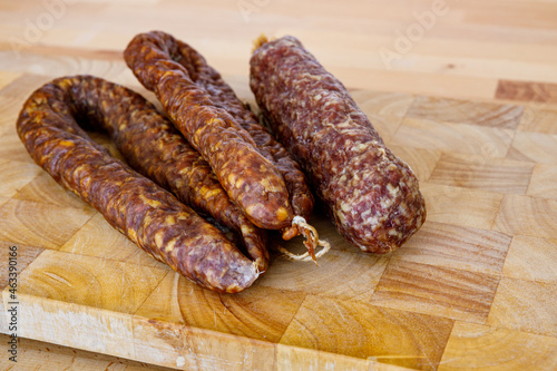 A traditional hesse smoked sausage