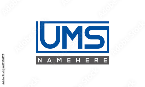UMS creative three letters logo