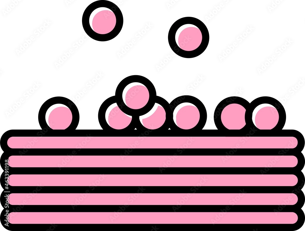 Ball Pool Filled Linear Vector Icon Design
