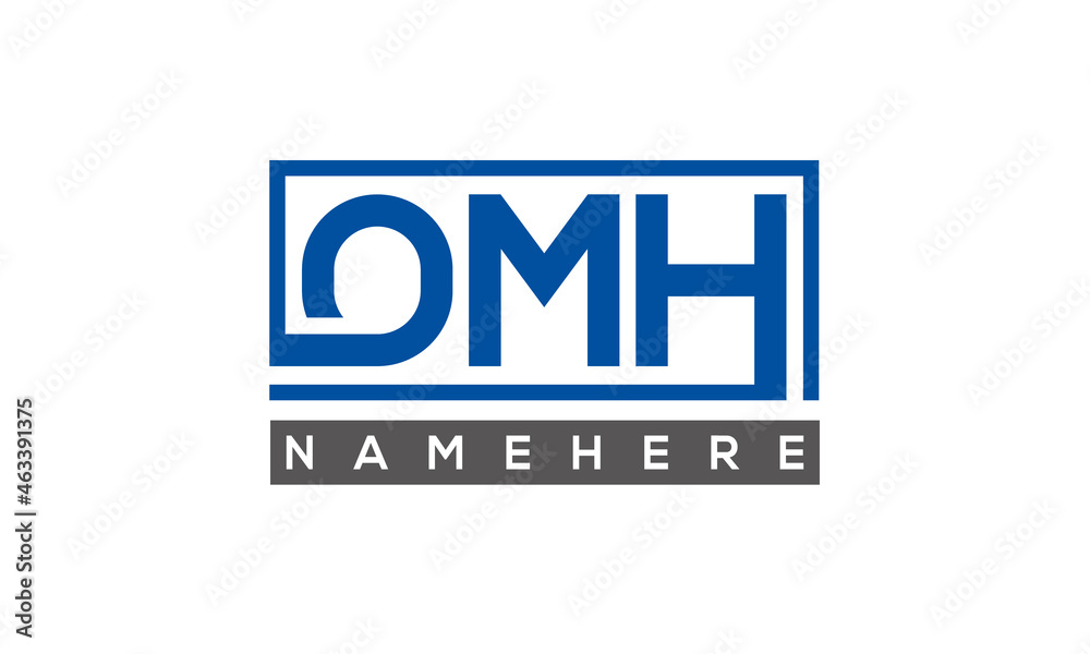 OMH creative three letters logo OMH creative three letters logo
