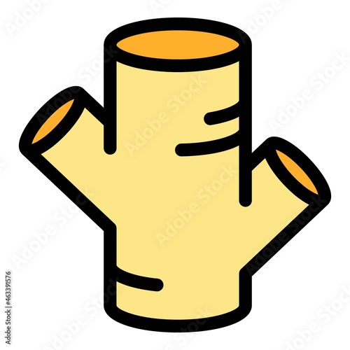 Turmeric icon. Outline turmeric vector icon color flat isolated