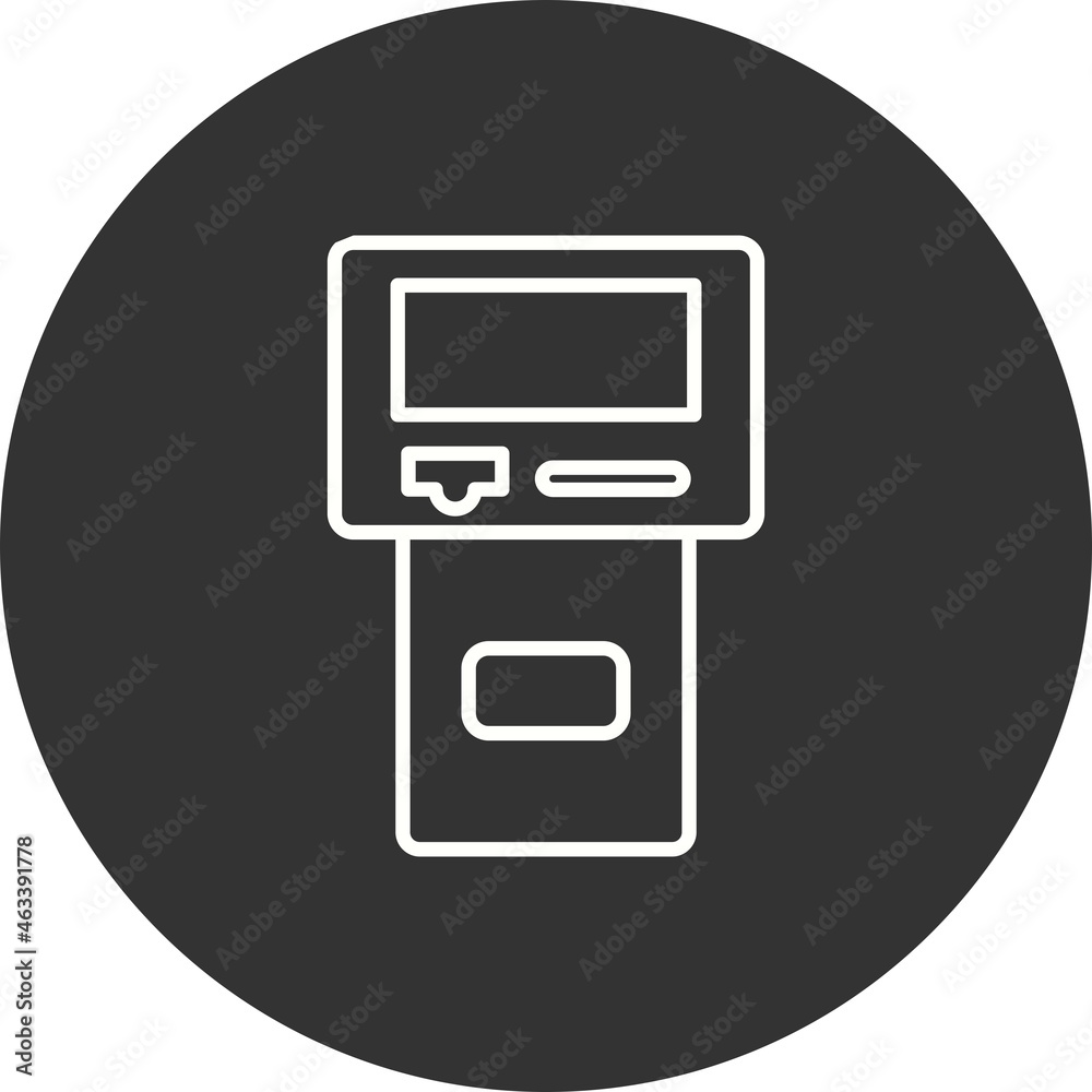 Kiosk Filled Linear Vector Icon Design Kiosk Filled Linear Vector Icon Design