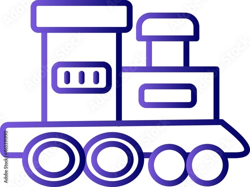 Train Filled Linear Vector Icon Design