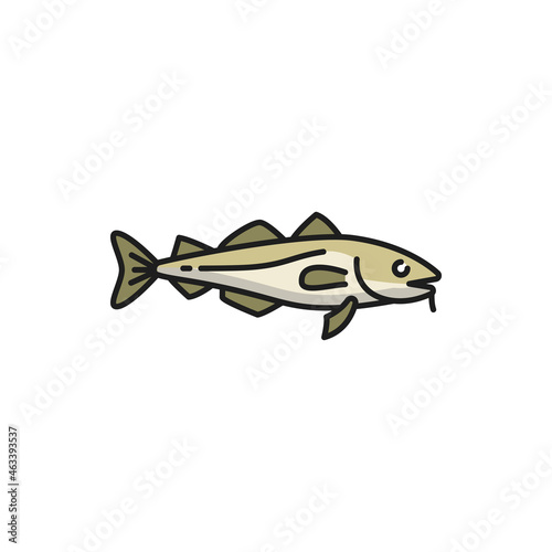 Anchovy small forage fish isolated sardine flat cartoon i icon. Vector portugal fishing sport mascot, conserve herring in oil. European anchovy, shoaling fish, portuguese national cuisine food