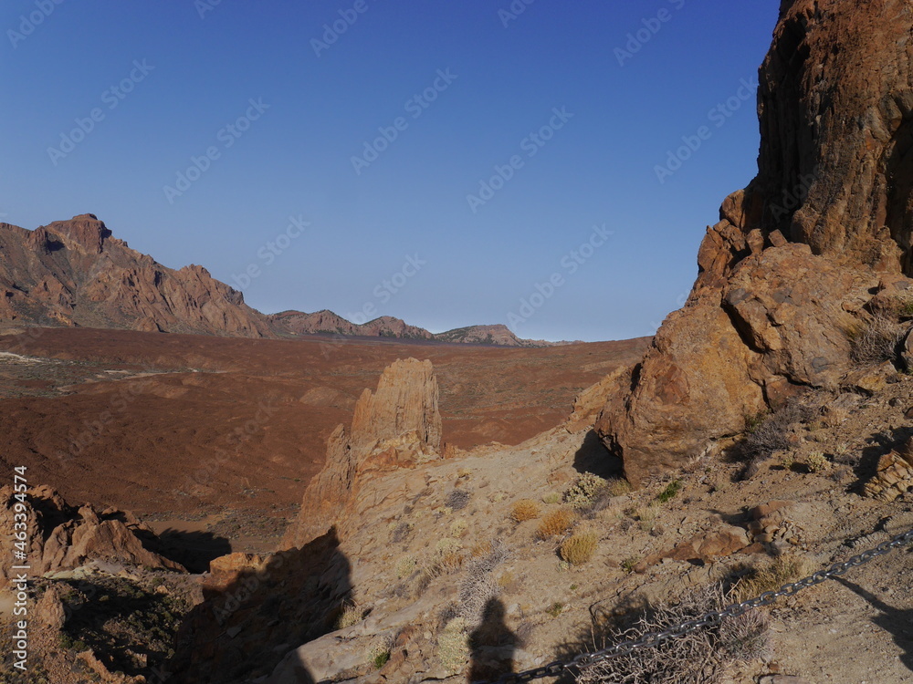 Naklejka premium wulkan teide, wyspy kanaryjskie, teneryfa, formacje skalne