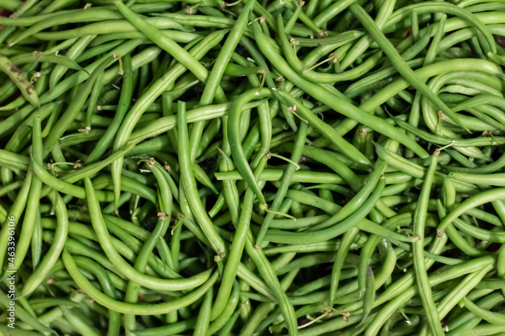 Background from green bean string. Close up. Background from green bean string. Close up.