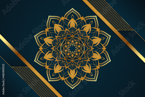 Luxury mandala decorative ethnic element golden background