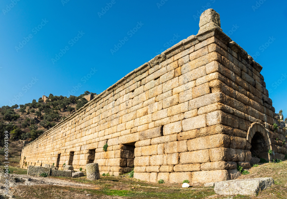 Hellenistic market building at Alinda ancient site in Aydin province of Turkey.