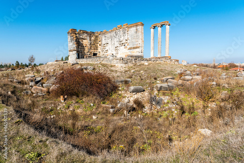 Temple of Zeus at Aizanoi ancient site in Kutahya province of Turkey. photo