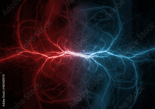 Fire and ice lightning background  power electrical abstract