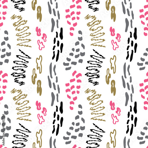 seamless abstract pattern with animal prints. vector illustration
