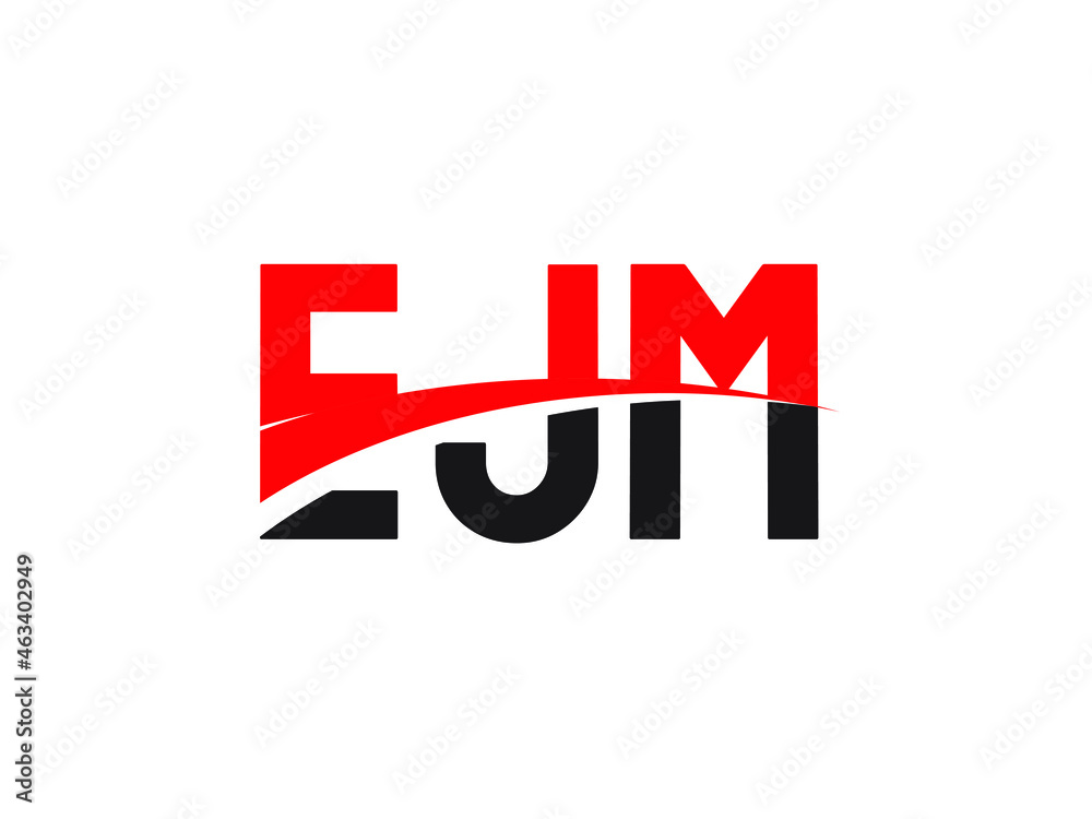 EJM Letter Initial Logo Design Vector Illustration