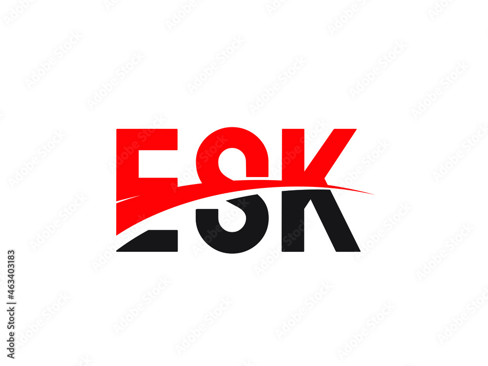 ESK Letter Initial Logo Design Vector Illustration ESK Letter Initial Logo Design Vector Illustration