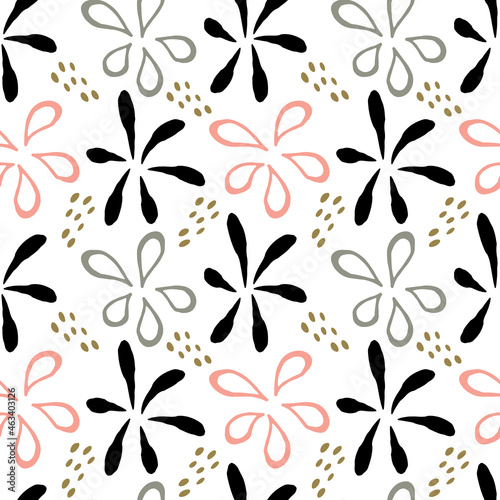 seamless repeating pattern with flowers. vector illustration