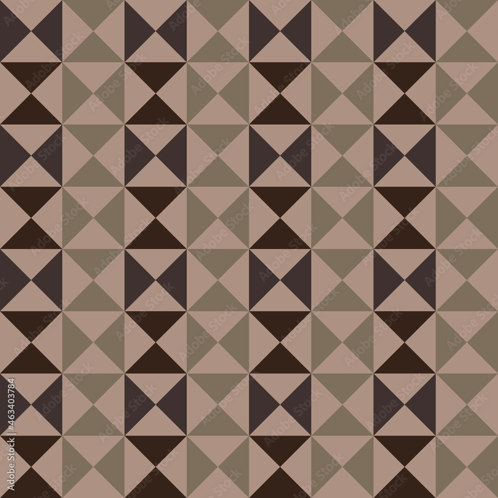 Pattern from brown triangles. Vector seamless pattern. Modern stylish texture.