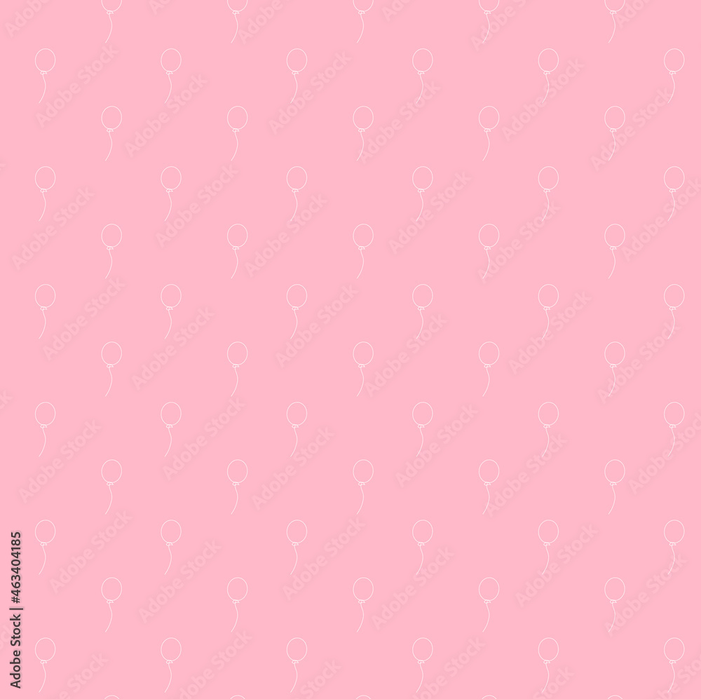 pink background with balloons 
