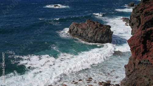 rocky beach  in Las Puntas. El Hierro island. Canary Islands	