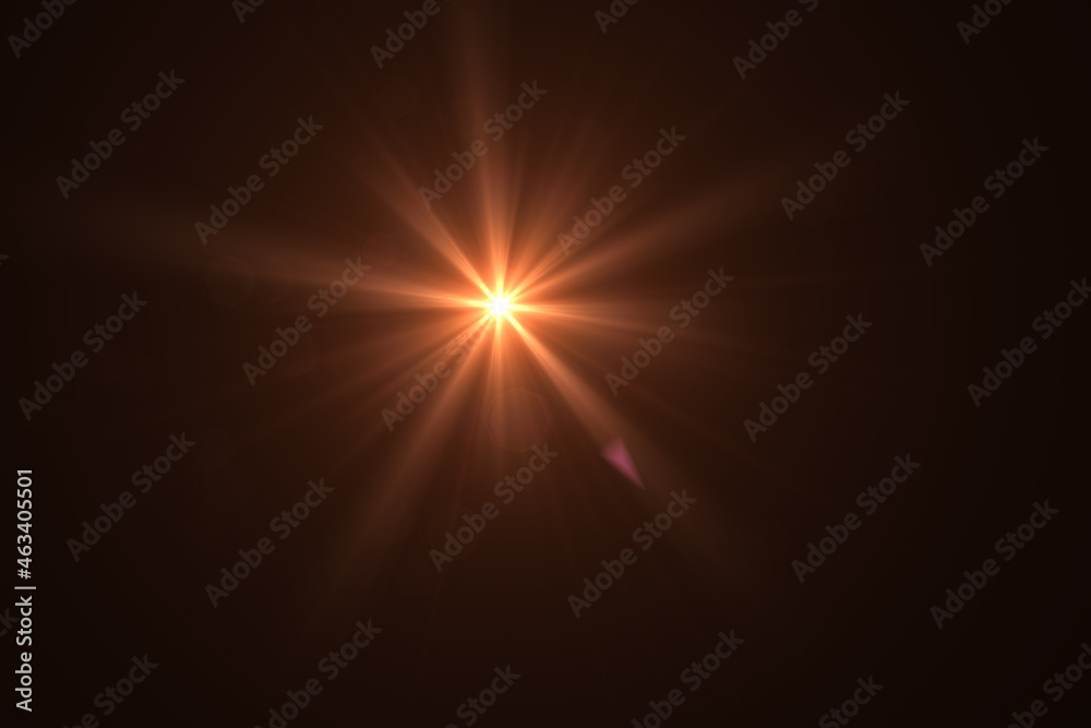 lens flare effect on black blackground