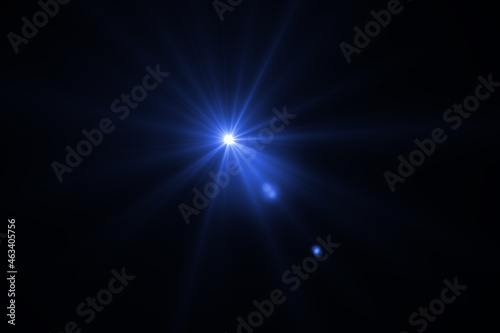 lens flare effect on black blackground