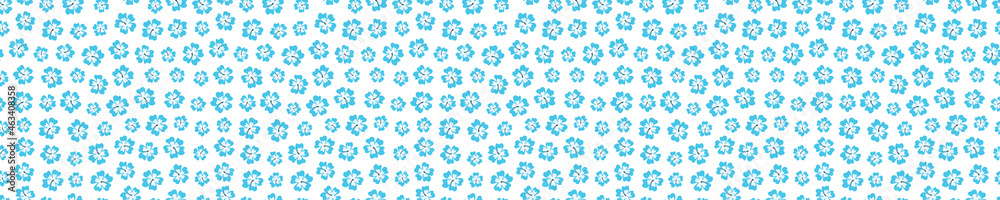 Seamless pattern banner with blue Hibiscus flowers Seamless pattern banner with blue Hibiscus flowers