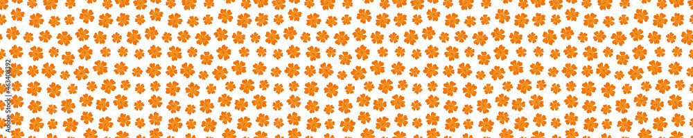 Seamless pattern with orange hibiscus flowers Seamless pattern with orange hibiscus flowers