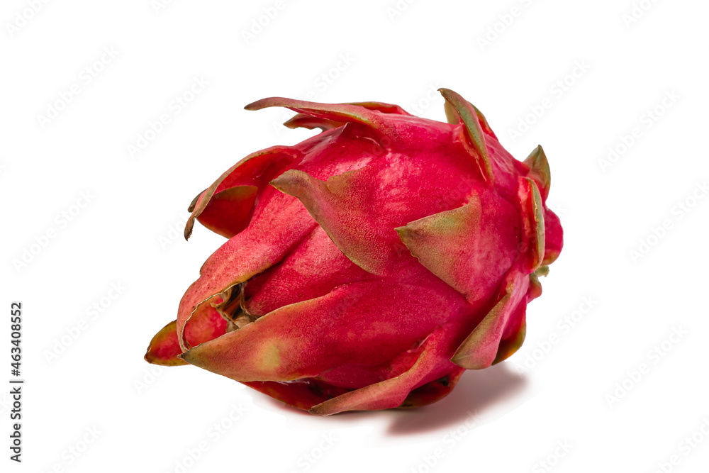 Fototapeta premium Exotic dragon fruit, pitahaya on a white isolated background. Premium photo. Photo of food.