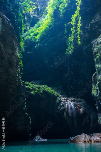 Little green valley and canyon Java south West