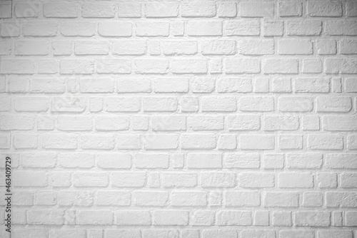 empty white brick wall for background
