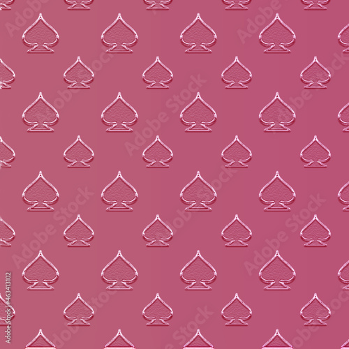 disegno pattern picche rilievo rosa
