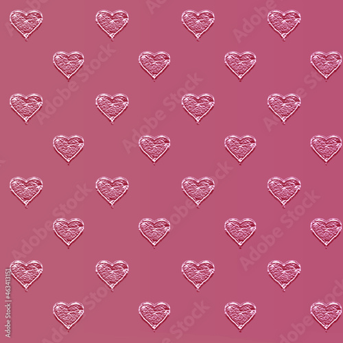 cuori rilievo pattern rosa