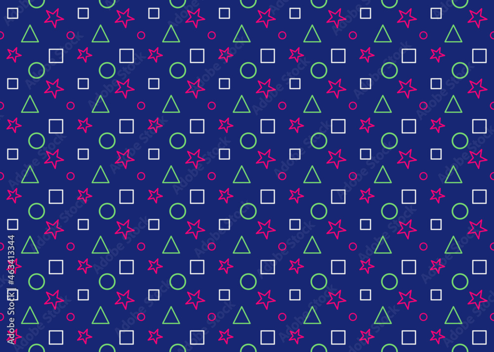 geometric shape seamless pattern isolated on navy background ep38
