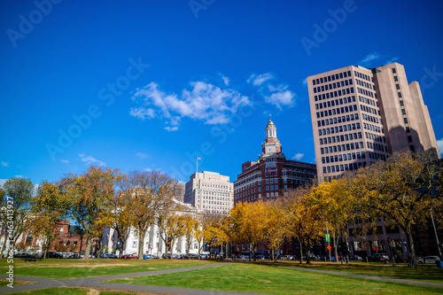 New Haven city downtown skyline cityscape of Connecticut, USA