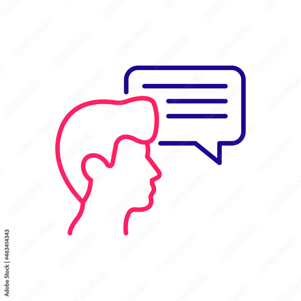 Speech vector 2 colour icon style illustration. EPS 10 file Speech vector 2 colour icon style illustration. EPS 10 file