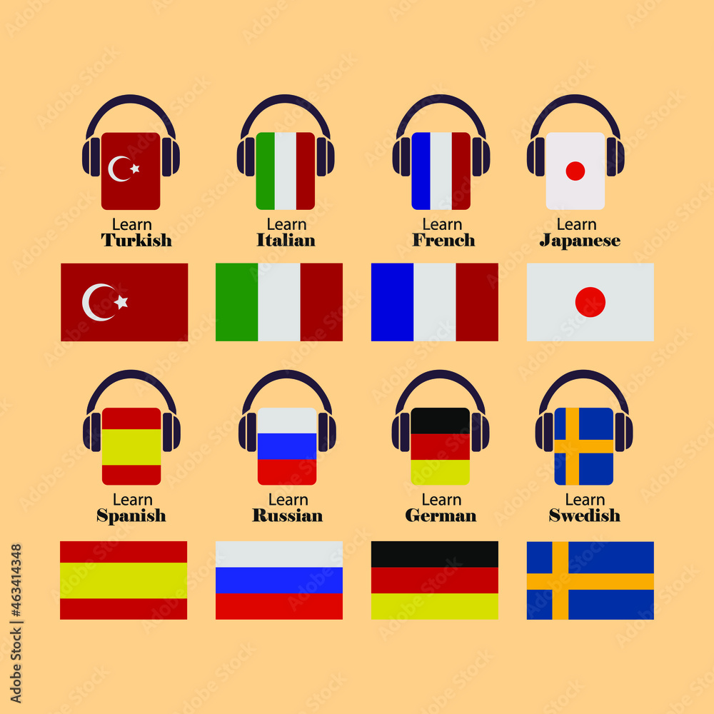 A large set for learning languages. The concept of online education A large set for learning languages. The concept of online education