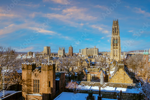 New Haven city downtown skyline cityscape of Connecticut, USA photo