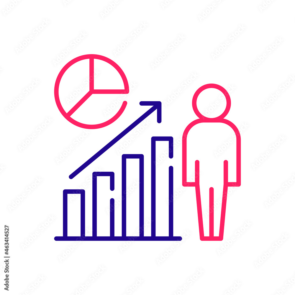 Businessman growth vector 2 colour icon style illustration. EPS 10 file Businessman growth vector 2 colour icon style illustration. EPS 10 file