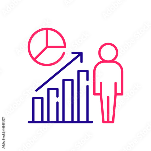 Businessman growth vector 2 colour icon style illustration. EPS 10 file © Designer`s Circle 