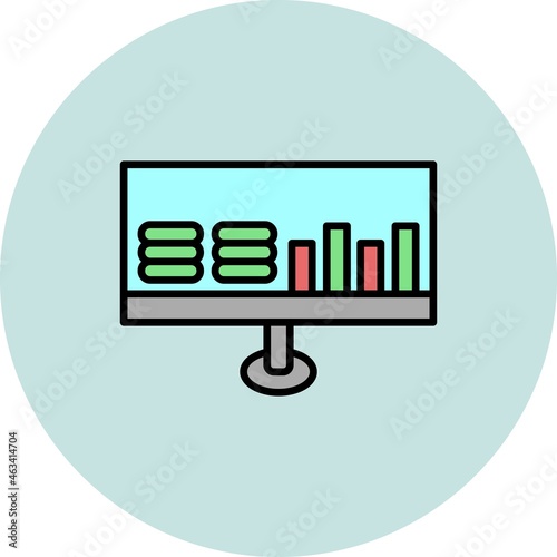 Profit Filled Linear Vector Icon Design