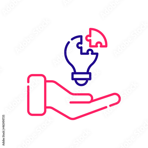 Solution Provider vector 2 colour icon style illustration. EPS 10 file